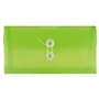 JAM Paper® Plastic Envelopes with Button and String Tie Closure, #10 Business Booklet, 5.25 x 10, Lime Green, 12/Pack (921B1LI)~#|#~m004857824_sc7