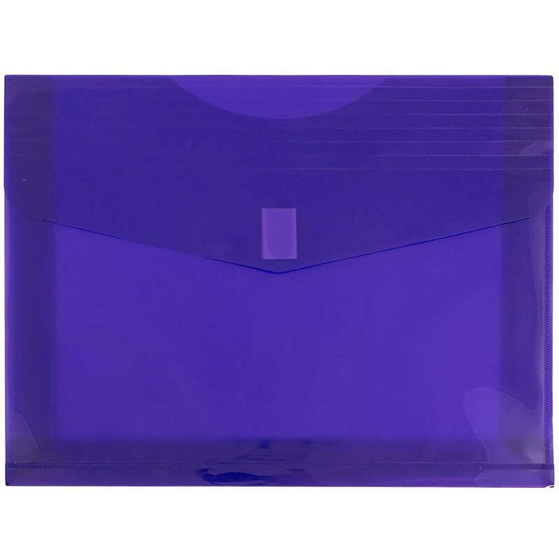 JAM Paper Standard Plastic Document File, Letter, Purple, 12/Pack (218V2PU) image 1