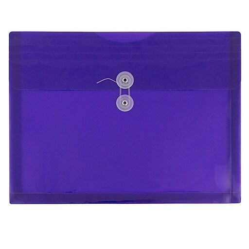 Download JAM Paper® Plastic Envelopes with Button and String Tie ...