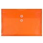 JAM Paper® Plastic Envelopes with Button and String Tie Closure, Letter Booklet, 9.75 x 13, Orange, 108/Pack (218B1ORB)~#|#~m004857854_sc7