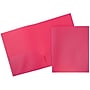 JAM Paper POP Two-Pocket Plastic Folders, Pink, 6/Pack (383Efud)~#|#~m004857956_sc7