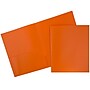 JAM Paper POP Two-Pocket Plastic Folders, Orange, 6/Pack (382Eord)~#|#~m004857970_sc7