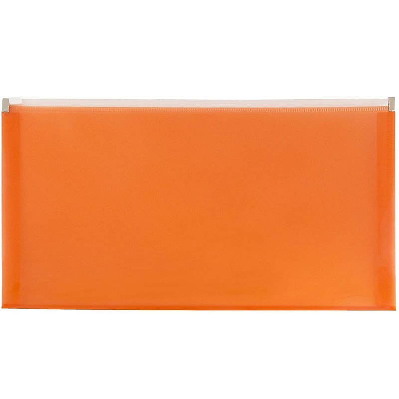 JAM Paper Expanding Wallet with Zipper Closure, Letter, Orange, 12/Pack (921Z1OR) image 1