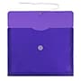 JAM Paper® Plastic Envelopes with Button and String Tie Closure, Letter Booklet, 9.75 x 13, Purple, 12/Pack (218B1PU)~#|#~m004857998_sc7