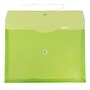 JAM Paper® Plastic Envelopes with Button and String Tie Closure, Letter Booklet, 9.75 x 13, Lime Green, 12/Pack (1221566)~#|#~m004858019_sc7