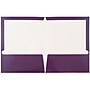 JAM Paper Laminated Two-Pocket Glossy Presentation Folders, Purple, 6/Pack (385GPUA)~#|#~m004858030_sc7