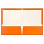 JAM Paper Laminated 2-Pocket Glossy Presentation Folders, Orange, 25/Pack (385GORD)~#|#~m004858034_sc7
