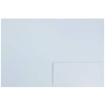 JAM Paper® Premium Matte Colored Cardstock Two-Pocket Presentation Folders, Baby Blue, 6/Pack (28876674D)