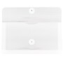 JAM Paper® #10 Plastic Envelopes with Button and String Tie Closure, 5 1/4 x 10, Clear Poly, 12/pack (921B1CL)~#|#~m004858096_sc7