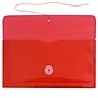 JAM Paper® Plastic Envelopes with Button and String Tie Closure, #10 Business Booklet, 5.25 x 10, Red, 12/Pack (921B1RE)~#|#~m004858099_sc7