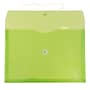 JAM Paper® Plastic Envelopes with Button and String Tie Closure, Legal Booklet, 9.75 x 14.5, Lime Green, 12/Pack (219B1LIGR)~#|#~m004858122_sc7