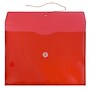 JAM Paper® Plastic Envelopes with Button and String Tie Closure, Legal Booklet, 9.75 x 14.5, Red, 12/Pack (219B1RE)~#|#~m004858123_sc7