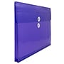 JAM Paper® Plastic Envelopes with Button and String Tie Closure, Letter Booklet, 9.75 x 13, Purple, 12/Pack (218B1PU)~#|#~m004858152_sc7