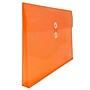 JAM Paper® Plastic Envelopes with Button and String Tie Closure, Letter Booklet, 9.75 x 13, Orange, 108/Pack (218B1ORB)~#|#~m004858168_sc7
