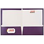 JAM Paper Laminated Two-Pocket Glossy Presentation Folders, Purple, 6/Pack (385GPUA)~#|#~m004858178_sc7