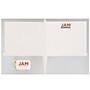 JAM Paper Glossy 2-Pocket Portfolio Folder, Silver, 6/Pack (385Gsia)~#|#~m004858180_sc7