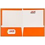JAM Paper Laminated 2-Pocket Glossy Presentation Folders, Orange, 25/Pack (385GORD)~#|#~m004858182_sc7