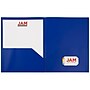 JAM Paper POP 2-Pocket Plastic Portfolio Folder, Deep Blue, 6/Pack (382Ebud)~#|#~m004858190_sc7
