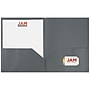 JAM Paper POP 2-Pocket Portfolio Plastic Folder, Gray, 96/Box (382EGYB)~#|#~m004858192_sc7