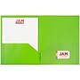 JAM Paper 2-Pocket PlasticFolders, Lime Green, 6/Pack (382Eligrd)~#|#~m004858193_sc7
