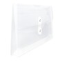 JAM Paper® #10 Plastic Envelopes with Button and String Tie Closure, 5 1/4 x 10, Clear Poly, 12/pack (921B1CL)~#|#~m004858218_sc7