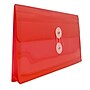 JAM Paper® Plastic Envelopes with Button and String Tie Closure, #10 Business Booklet, 5.25 x 10, Red, 12/Pack (921B1RE)~#|#~m004858220_sc7