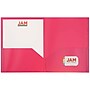 JAM Paper POP Two-Pocket Plastic Folders, Pink, 6/Pack (383Efud)~#|#~m004858222_sc7
