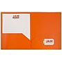 JAM Paper POP Two-Pocket Plastic Folders, Orange, 6/Pack (382Eord)~#|#~m004858245_sc7