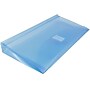 JAM Paper Plastic Filing Envelope with Hook & Loop Closure, 5.25" x 10", Blue, 12/Pack (921V1BU)~#|#~m004858260_sc7