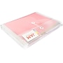 JAM Paper® Plastic Envelopes with Button and String Closure & 2 Dividers, Letter Booklet, 12.75 x 10.5, Clear, 12/Pack (JSF228)~#|#~m004858275_sc7