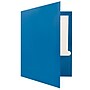 JAM Paper Glossy 2-Pocket Portfolio Folder, Blue, 6/Pack (385Gbua)~#|#~m004858279_sc7