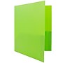 JAM Paper 2-Pocket PlasticFolders, Lime Green, 6/Pack (382Eligrd)~#|#~m004858299_sc7