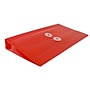 JAM Paper® Plastic Envelopes with Button and String Tie Closure, #10 Business Booklet, 5.25 x 10, Red, 12/Pack (921B1RE)~#|#~m004858310_sc7