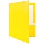 JAM Paper Laminated 2-Pocket Glossy Presentation Folders, Yellow, 25/Pack (385GYED)~#|#~m004858327_sc7