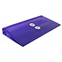JAM Paper® Plastic Envelopes with Button and String Tie Closure, #10 Business Booklet, 5.25 x 10, Purple, 12/Pack (921B1PU)~#|#~m004858338_sc7