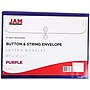 JAM Paper® Plastic Envelopes with Button and String Tie Closure, Letter Booklet, 9.75 x 13, Purple, 12/Pack (218B1PU)~#|#~m004858344_sc7