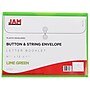 JAM Paper® Plastic Envelopes with Button and String Tie Closure, Letter Booklet, 9.75 x 13, Lime Green, 12/Pack (1221566)~#|#~m004858352_sc7