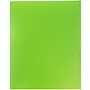 JAM Paper 2-Pocket PlasticFolders, Lime Green, 6/Pack (382Eligrd)~#|#~m004858374_sc7