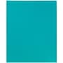 JAM Paper POP Two-Pocket Plastic Folders, Teal, 6/Pack (382Eted)~#|#~m004858376_sc7