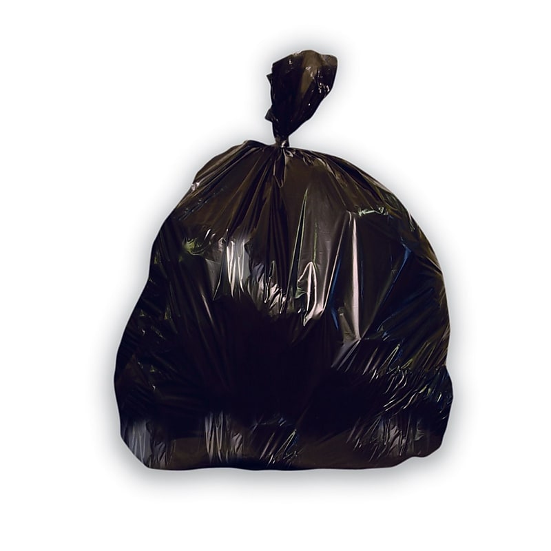 Heritage 40-45 Gallon Industrial Trash Bag, 40" x 46", Low Density, 4 Mil, Black (H8046GK) image 1