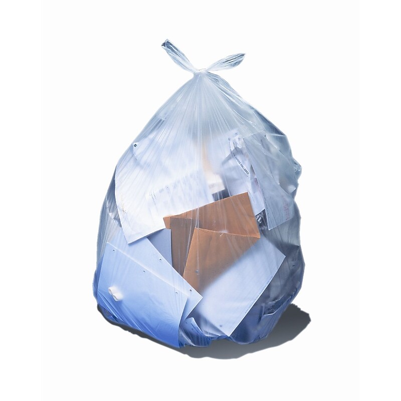 Heritage 50-56 Gallon Industrial Trash Bag, 43" x 47", Low Density, 1.5 Mil, Clear (H8647AC) image 1