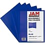 JAM Paper POP 2-Pocket Plastic Portfolio Folder, Deep Blue, 6/Pack (382Ebud)~#|#~m004860196_sc7