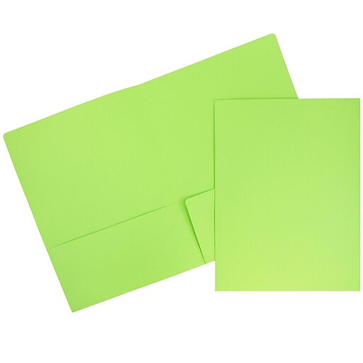 JAM Paper® Premium Paper Cardstock Two Pocket Presentation Folders