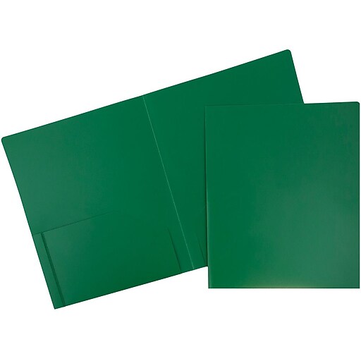 JAM Paper Heavy Duty 2Pocket Folder, Green, 6/Pack (383hgrd) Staples