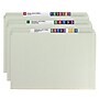 Smead Pressboard Classification Folders with SafeSHIELD Fasteners, Straight-Cut Tab, Legal Size, Gray/Green, 25/Box (19910)~#|#~m004894591_sc7