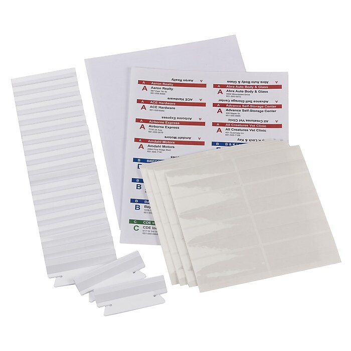 55 Pcs Hanging File Folder Tabs With Inserts - Office Organization Labels