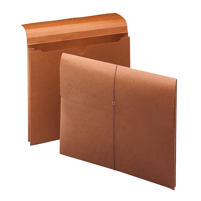 Smead 30% Recycled Heavyweight File Pocket, 2" Expansion, Letter Size, Redrope, 50/Pack (243L) image 1