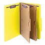 Smead Pressboard Classification File Folder w/Wallet Divider and SafeSHIELD Fasteners, 2" Exp., Legal, Yellow, 10/Box (19084)~#|#~m004894760_sc7