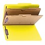 Smead Pressboard Classification File Folder w/Wallet Divider and SafeSHIELD Fasteners, 2" Exp., Legal, Yellow, 10/Box (19084)~#|#~m004894763_sc7