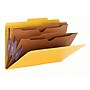 Smead Pressboard Classification File Folder w/Wallet Divider and SafeSHIELD Fasteners, 2" Exp., Legal, Yellow, 10/Box (19084)~#|#~m004894764_sc7